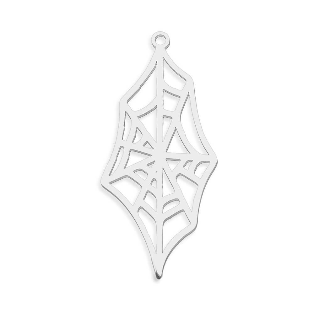 Dangling Spider Web Stainless Steel Carabiner Charm