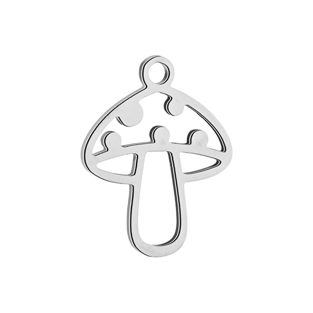 Mini Mushroom Stainless Steel Carabiner Charm