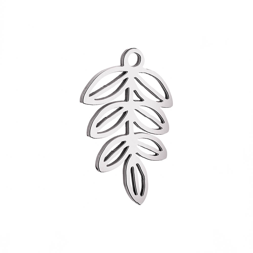 Plant Leaves Stainless Steel Carabiner Charm