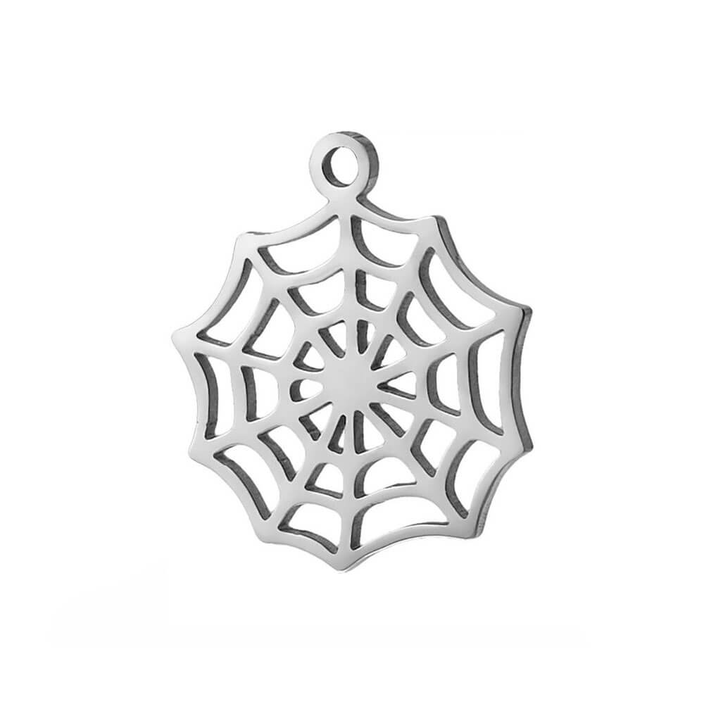 Spider Web Stainless Steel Carabiner Charm