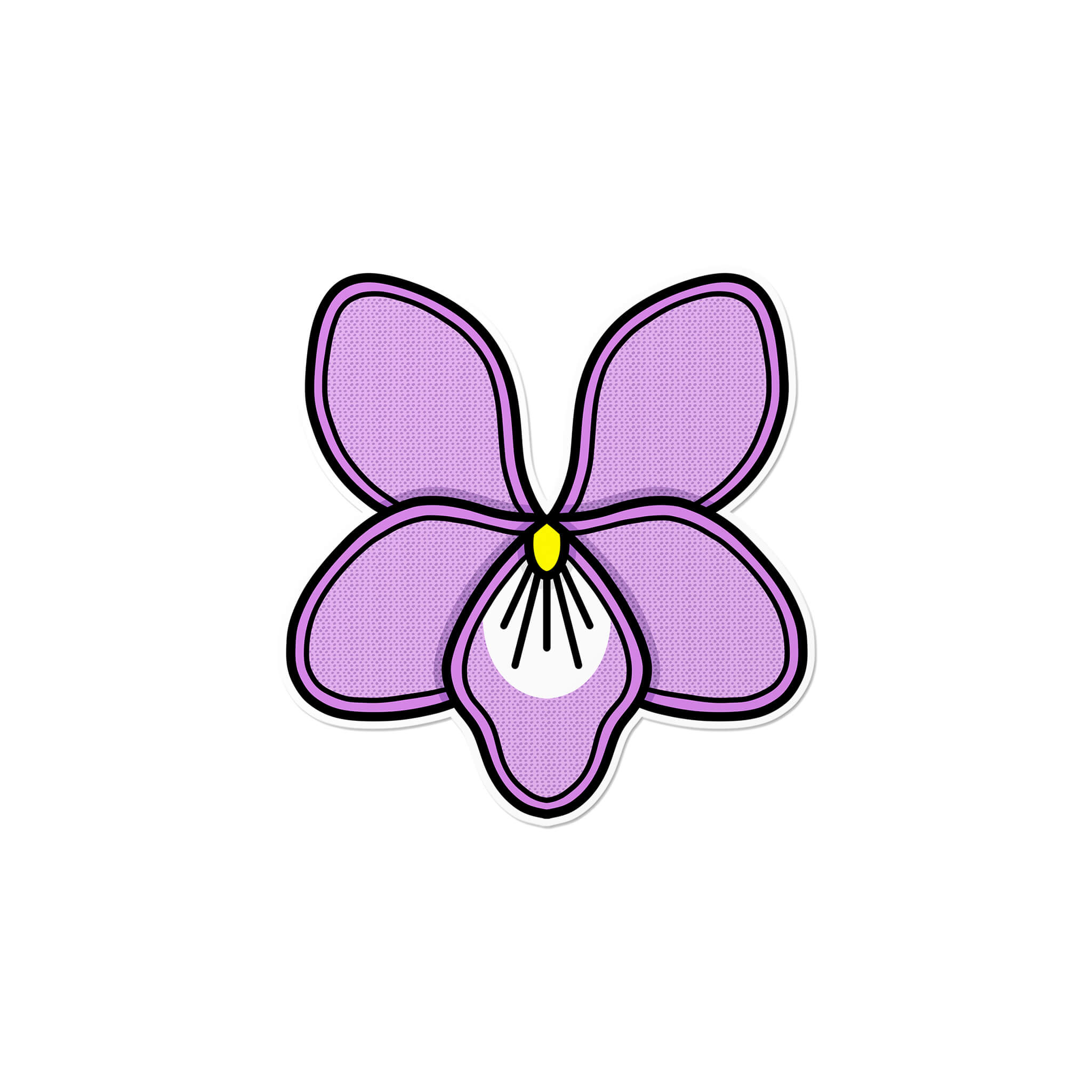 Random Violet Sticker Violet Flower Waterproof LGBTQ+ Sticker | That Queer Card Co