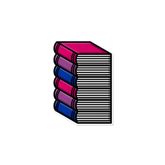 Bisexual Pile of Books Sticker