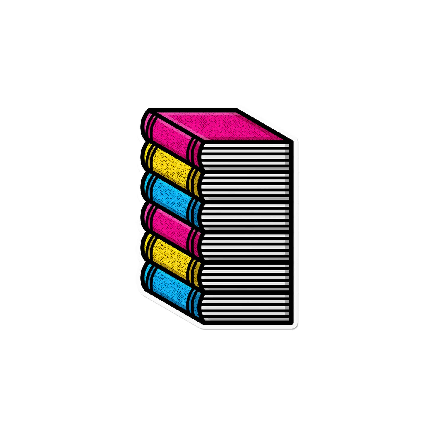 Pansexual Pile of Books Sticker