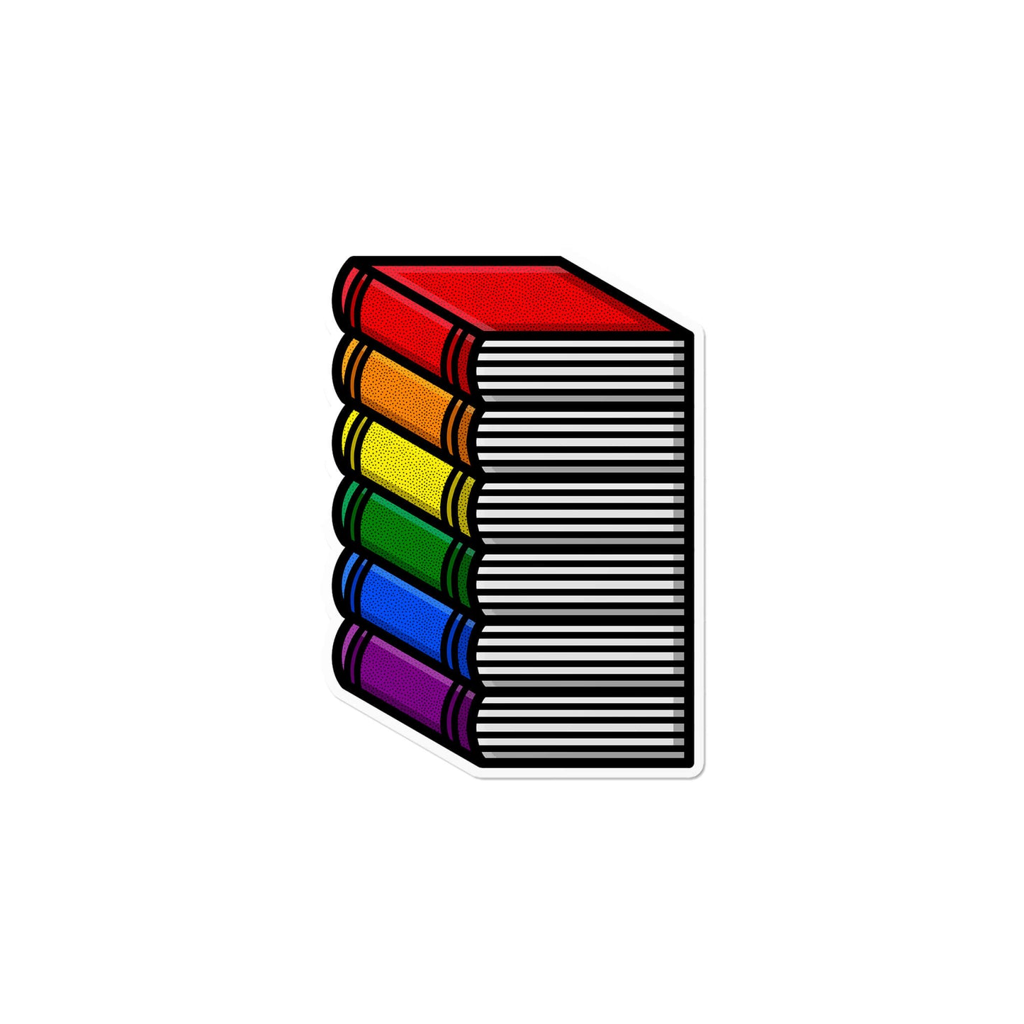 Queer Pile of Books Sticker