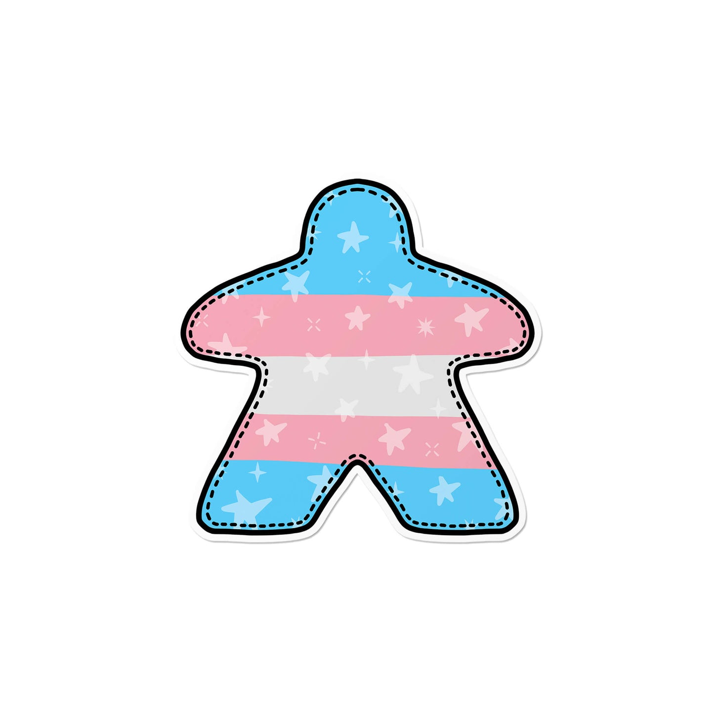 Transgender Board Game Meeple Sticker