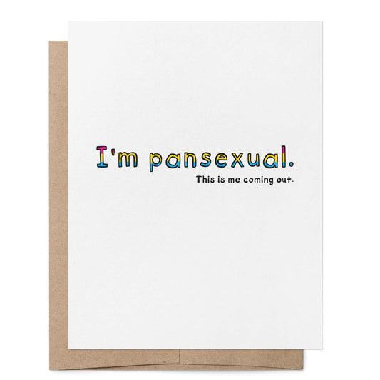 Pansexual Coming Out Card