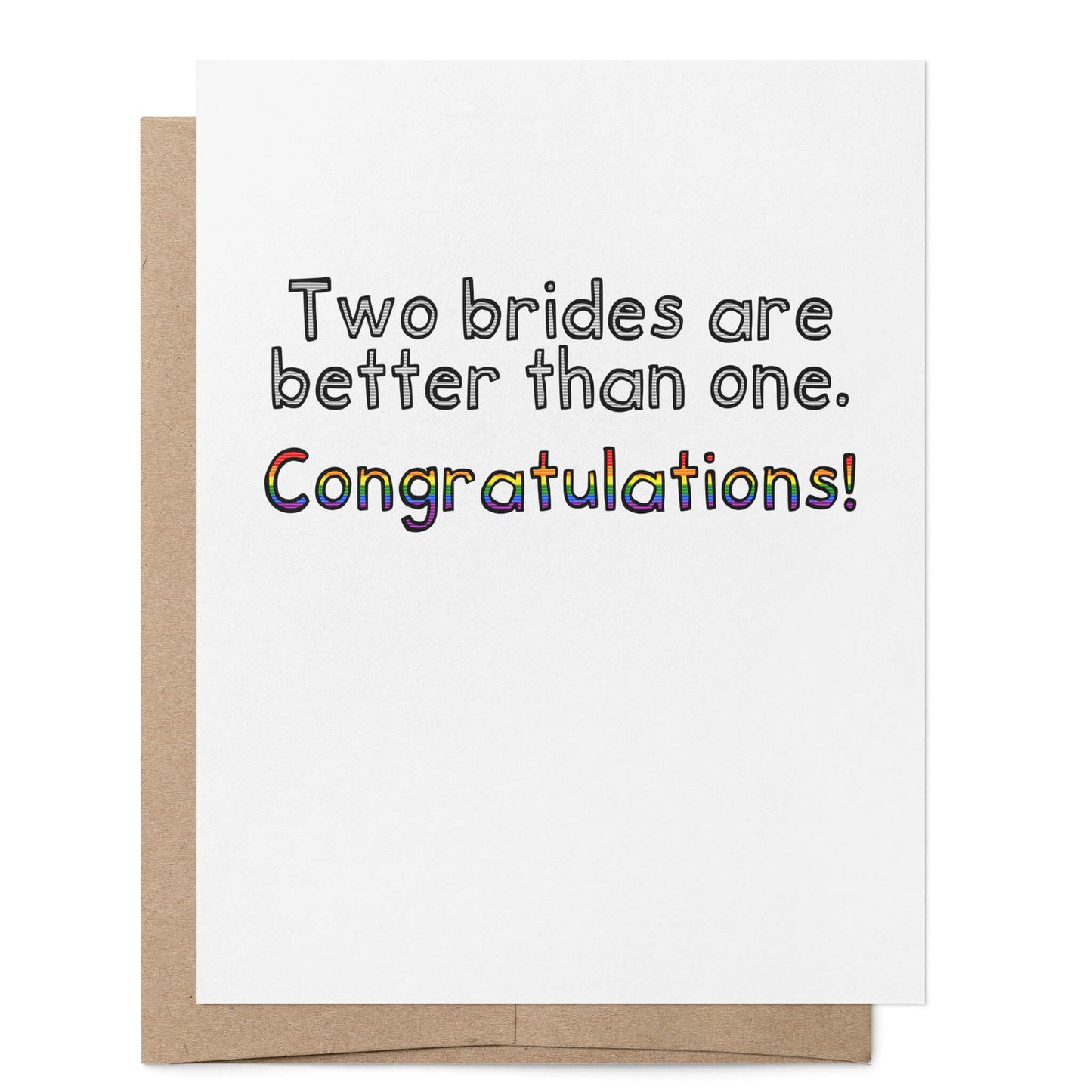 Two Brides are Better Than One Card