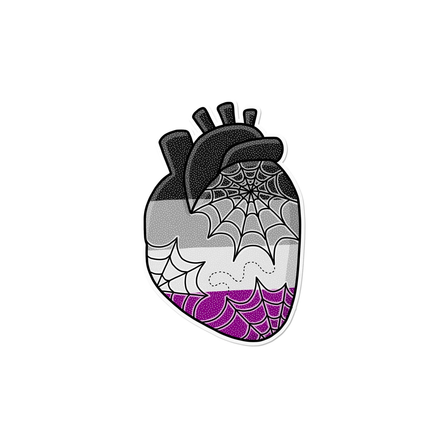 Asexual Anatomical Heart Sticker