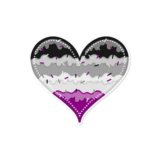 Asexual Heart Sticker