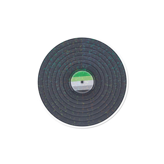Holographic Aromantic Record Sticker