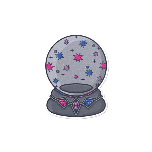 Holographic Bisexual Crystal Ball Sticker
