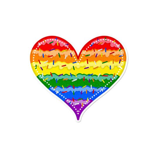 Holographic Gay Heart Sticker