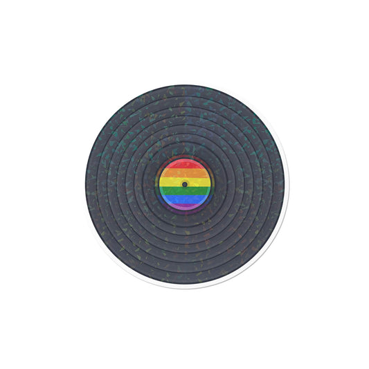 Holographic Gay Record Sticker