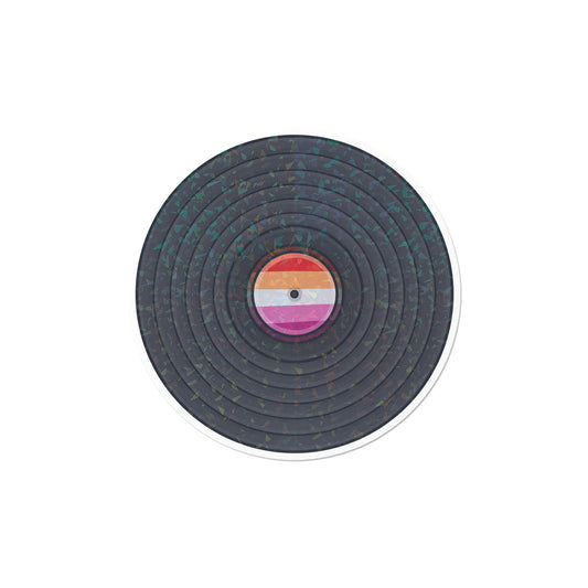 Holographic Lesbian Record Sticker