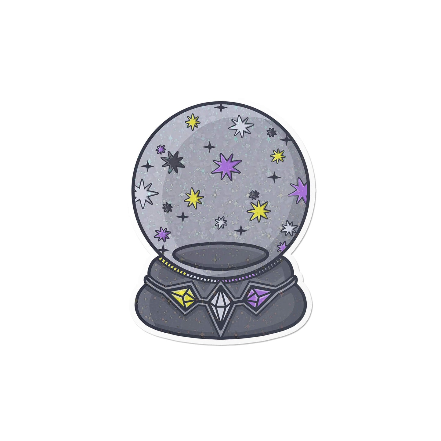 Holographic Nonbinary Crystal Ball Sticker