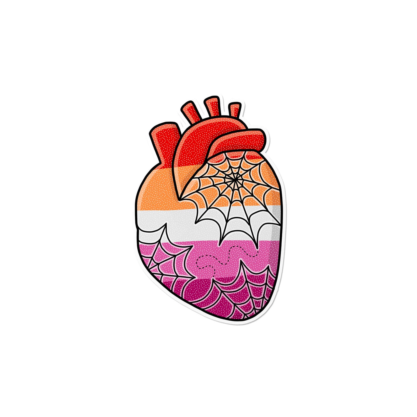 Lesbian Anatomical Heart Sticker