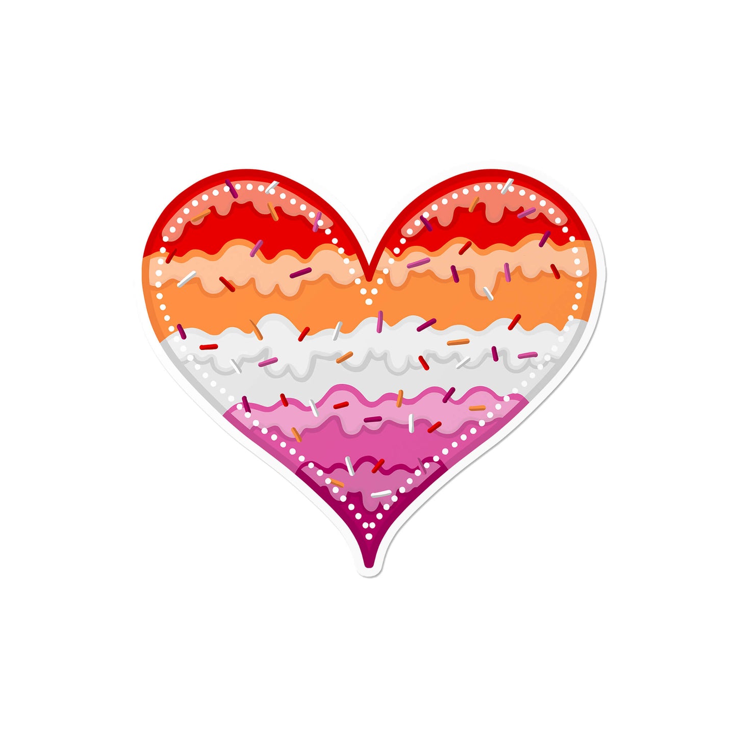Lesbian Heart Sticker