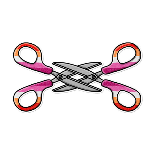 Lesbian Scissors Sticker