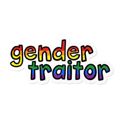 Queer "Gender Traitor" LGBTQ+ Waterproof Sticker | That Queer Card Co