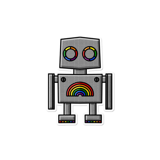 Rainbow Robot Sticker
