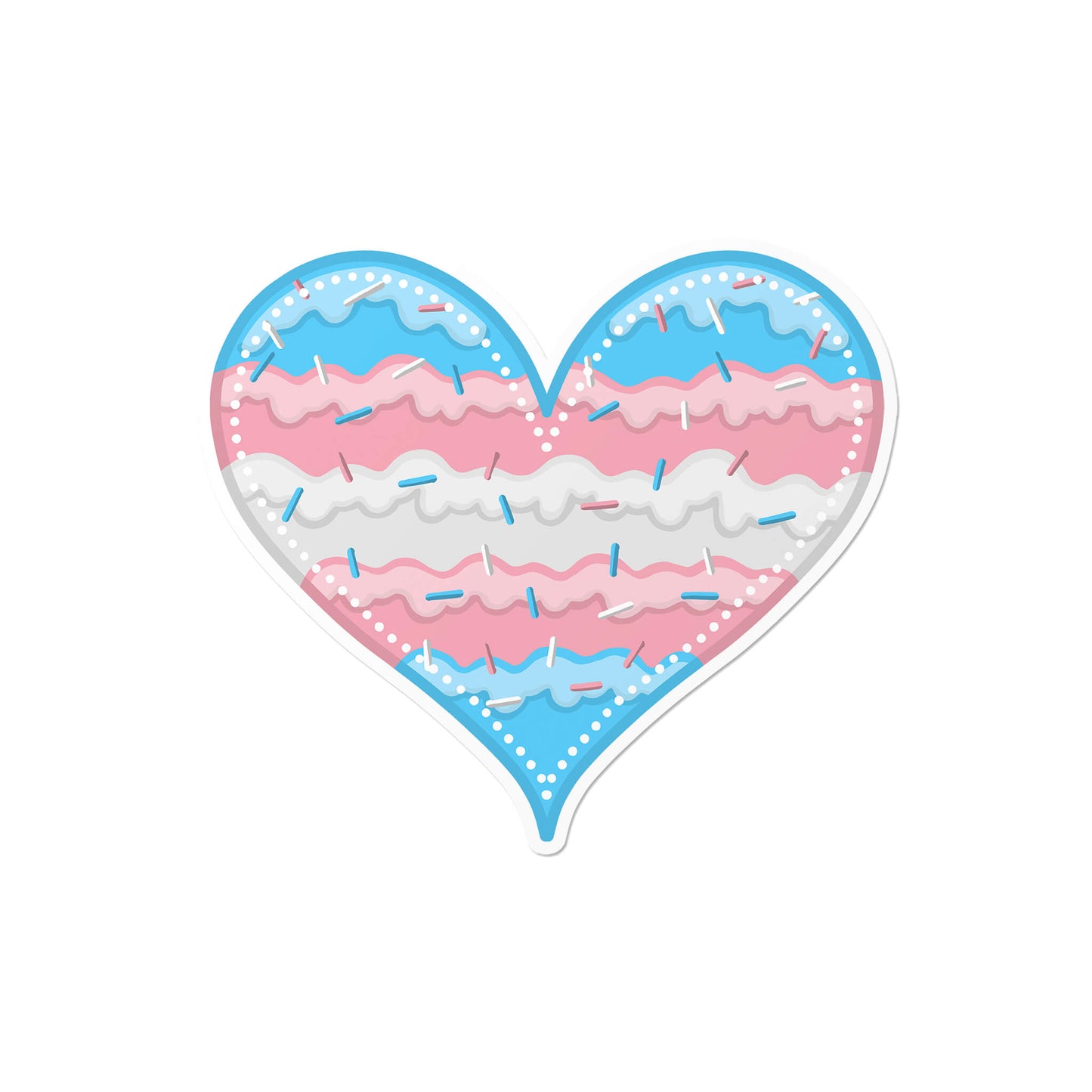 Transgender Heart Sticker